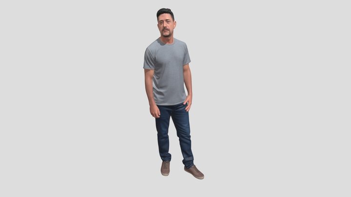 Grey T-Shirt And Denim – Modello 3D gratuito STL
