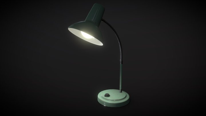 Old Soviet Desk Lamp 3D Model
