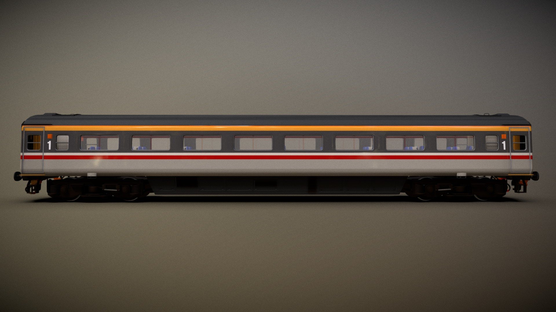 Train Mk 3 Br Swallow Livery Std 1st Download Free 3d Model By