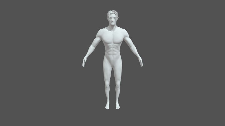 Ancient Warrior No Armor 3D Model