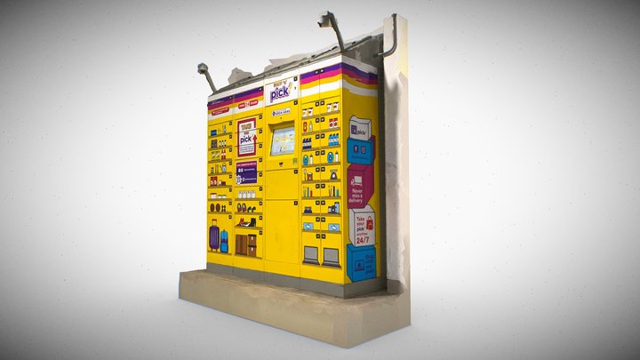 Pick Locker (Parcel Locker Station) 3D Model