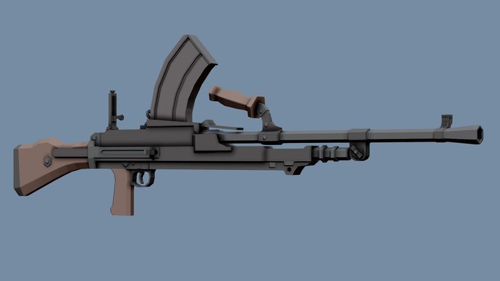 Low-Poly Bren Gun