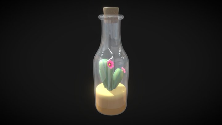 Flower Bottle 3D Model