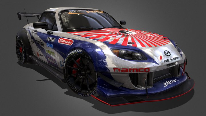 Mazda MX-5 Mk3 Customized 3D Model