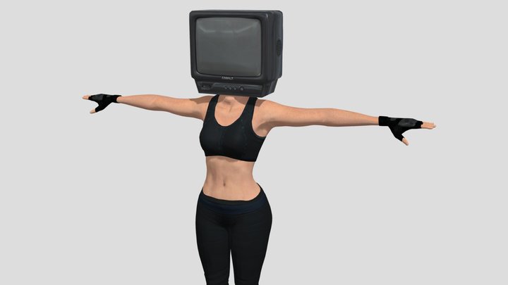 TV Woman Skibidi Toilet Meme 3D Model