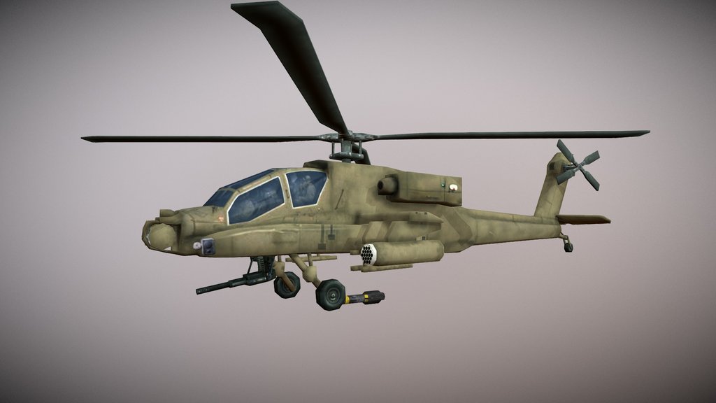 Low Poly Apache Gunship