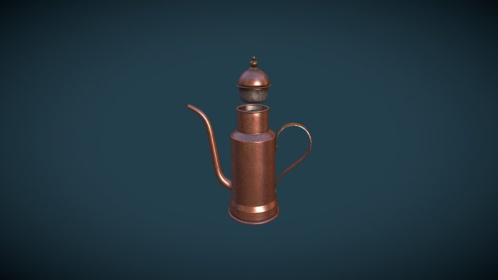 Kitchen Olive Oil Cruet / Bottle (Copper) 3D Model