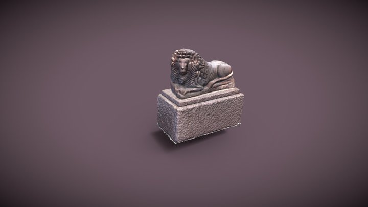 Koç University Lion Statue 3D Model