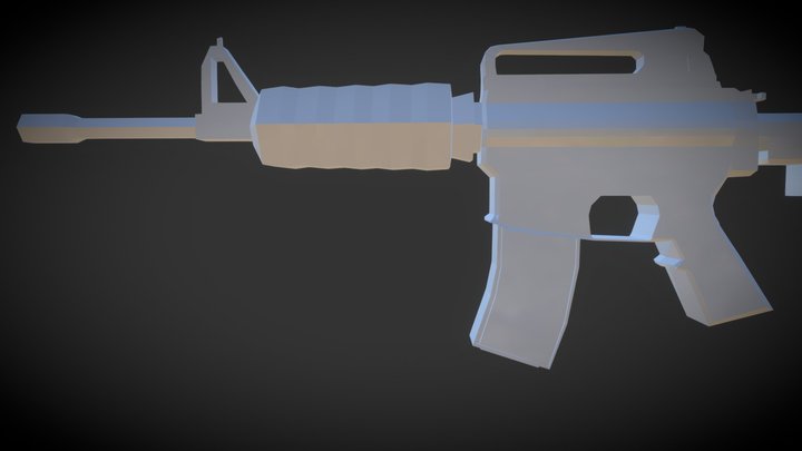 M4A1 Low Poly 3D Model