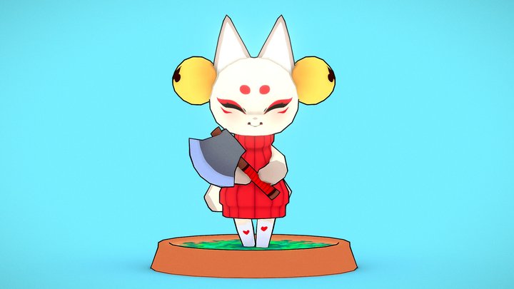 [FANART] Miki Animal Crossing style 3D Model