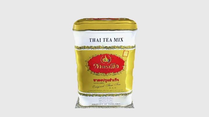 Cha Tra Mue gold label Thai tea 3D Model