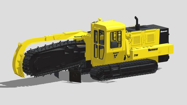 Vermeer T755III Pipeline Trencher 3D Model