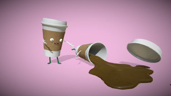 Half Caffeinated 3D Model