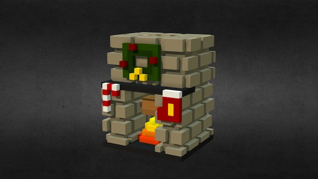 Christmas Calendar - day 22 - Fireplace 3D Model