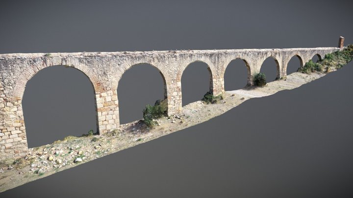 Acueducte castell de Sant Ferran 3D Model