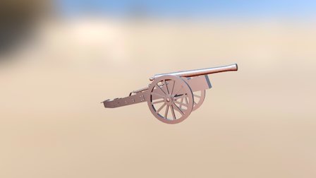 Civil War Cannon 3D Model