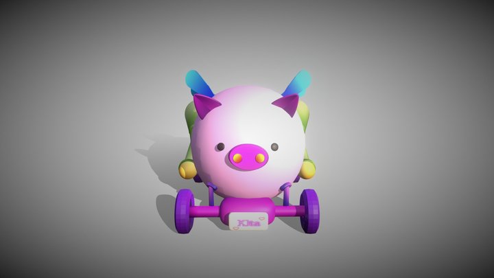 Piggy Wing Kart 3D Model