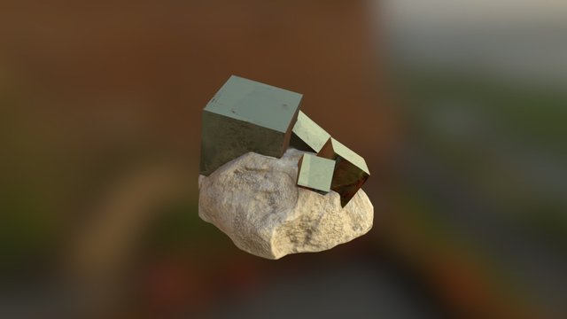 Cube Pyrite 3D Model