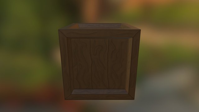 Wood Box 3D Model