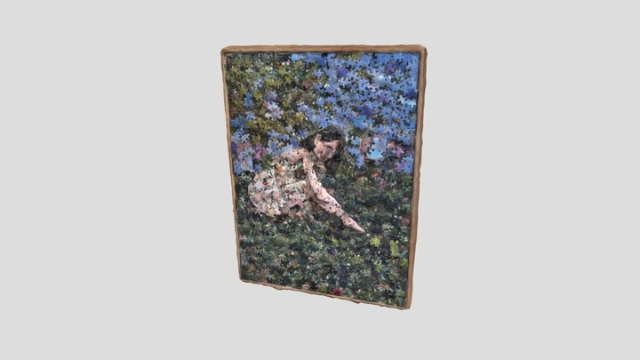 Girl In Garden AR 3D Model