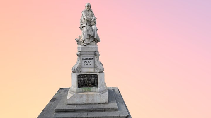 Monumento Calderon de la Barca 2da version 3D Model