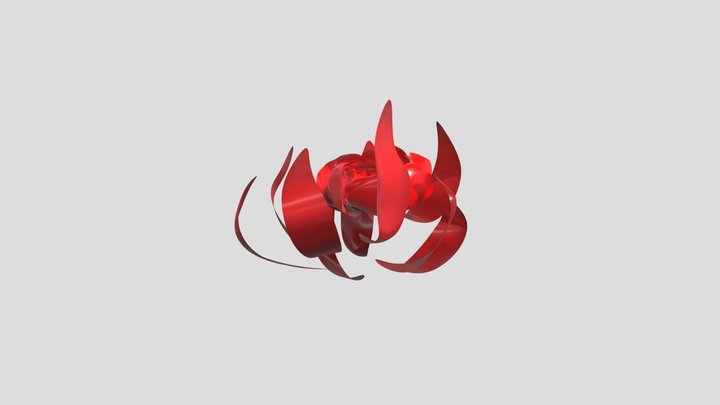 3 Lotus 莲 M The Big 81 Sculpt 3(2) Red 3D Model