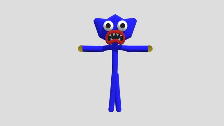 Huggy Wuggy (Rigged, V1) 3D Model