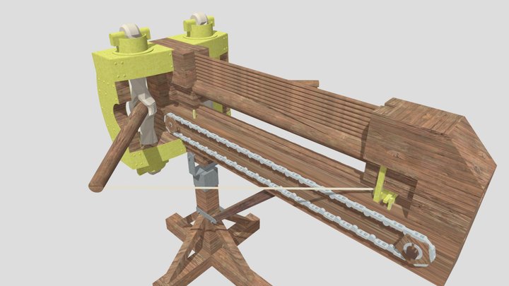 balista weapon polibolas 3D Model