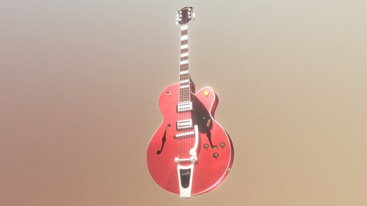 Hollowbody Guitar 3D Model