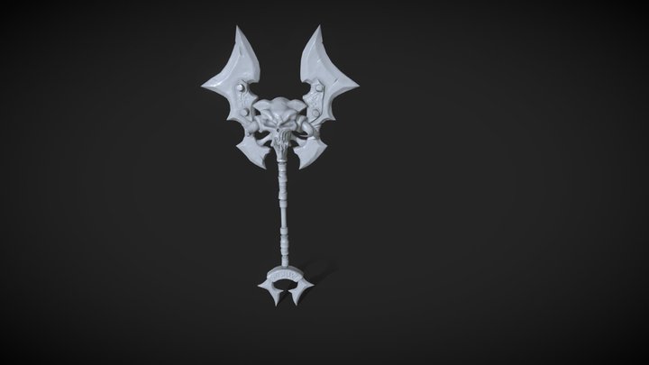Skull_axe_ver_06 3D Model