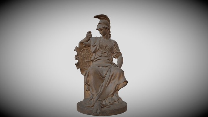 Gehelmde Minerva 3D Model