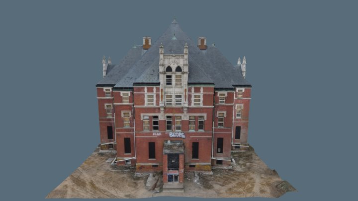 Abandoned Hospital Administration Building 3D Model