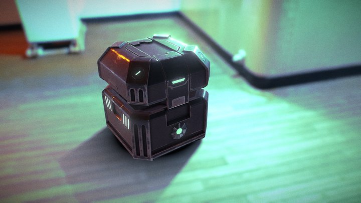 Sci-fi crate 3D Model