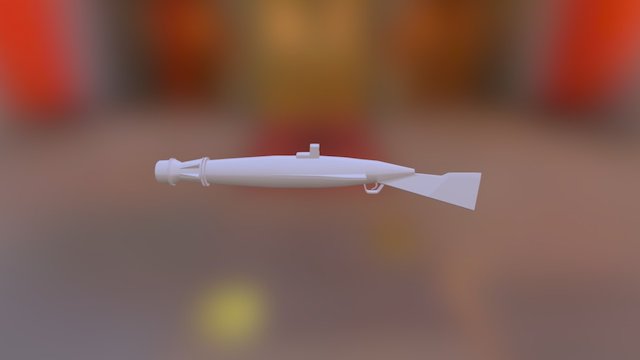 Space Gun Untextured 3D Model