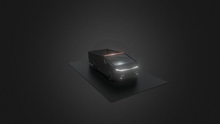 Tesla Cybertruck (black) 3D Model