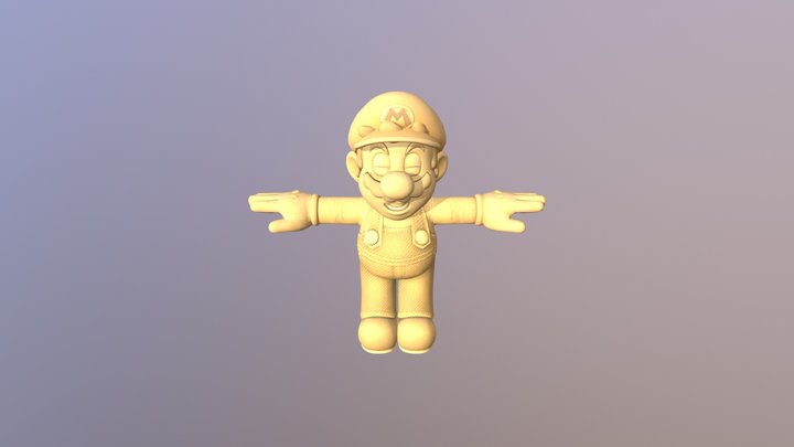 Gold Mario 3D Model
