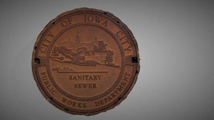 Iowa city manhole cover 3D Model