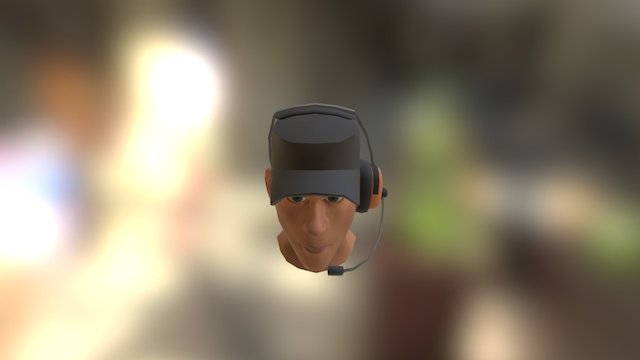 Scout TF2 face Rigging 3D Model