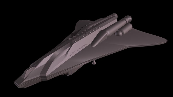 Unfinished Sci-fi Shuttle Concept 3D Model