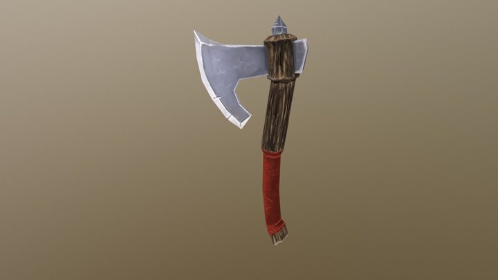 Texture Painting an Ax - CG Cookie exercise 3D Model