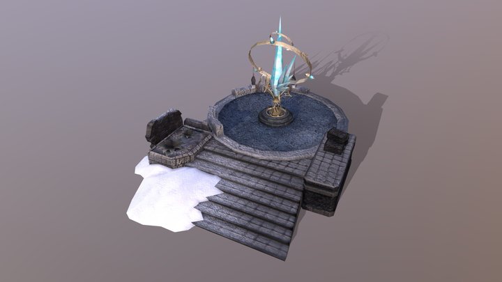 Final Fantasy XIV - Ishgard Aetheryte - Lowpoly 3D Model