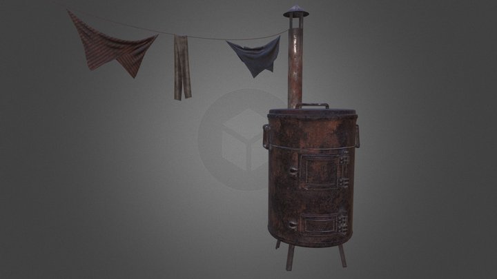 Potbelly stove 3D Model