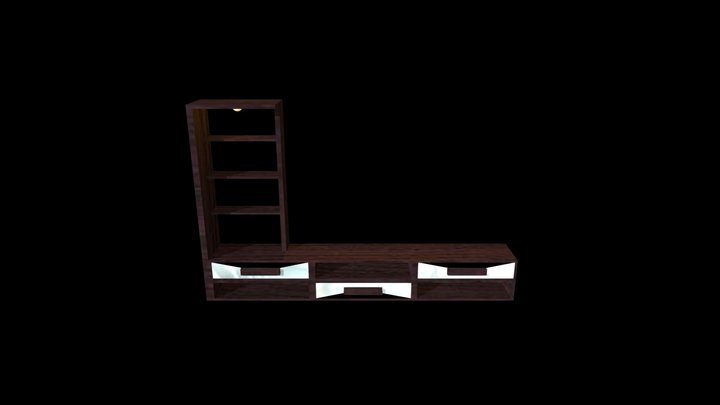 Wooden Cabinet 3D Model