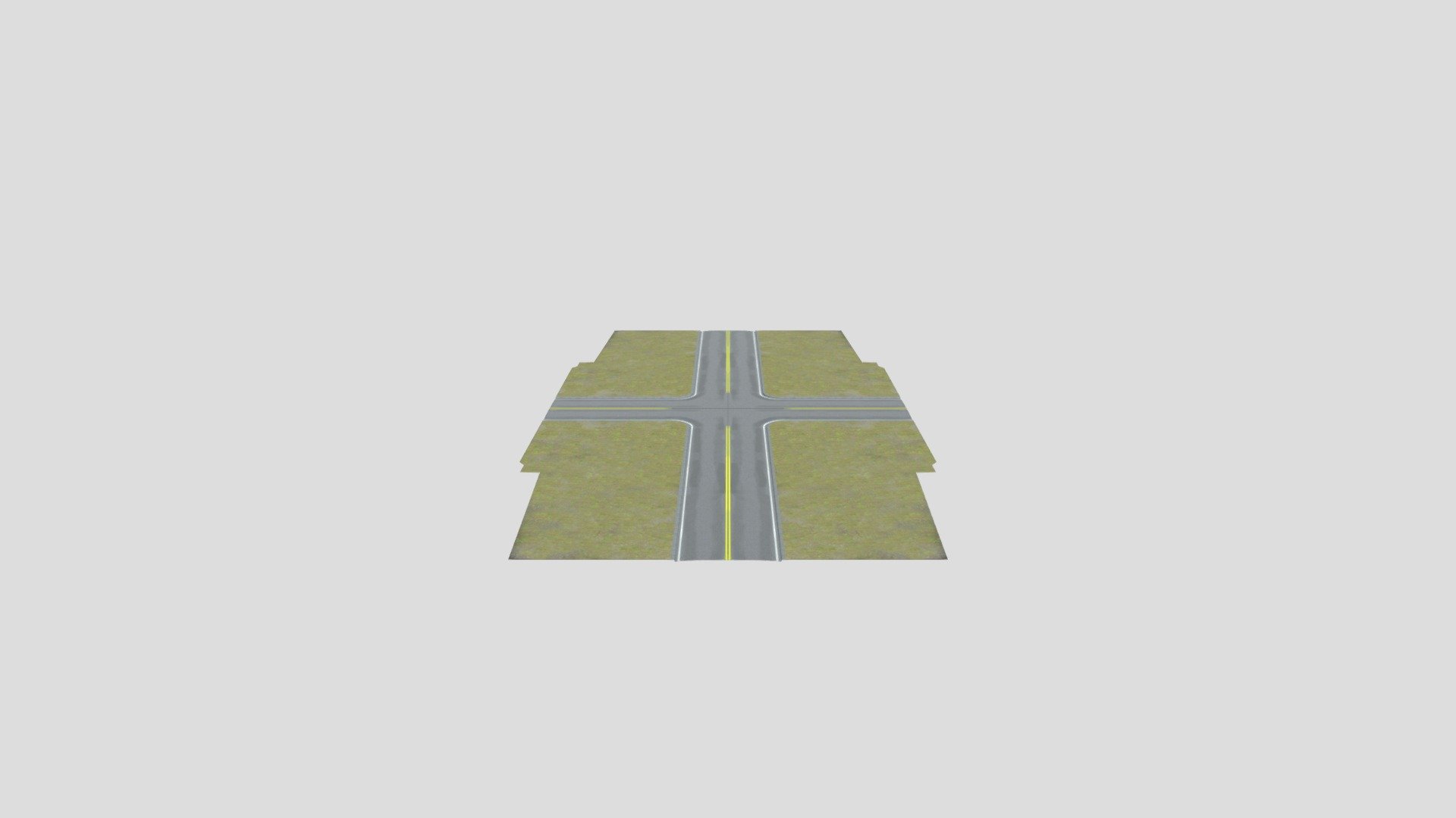 Wet_intersection_-_american_road - Download Free 3D model by ...