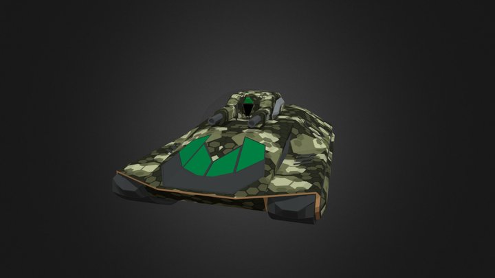 Hunter Tank Low Poly 3D Model