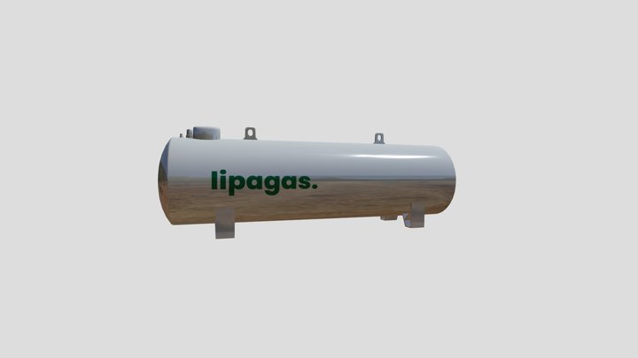 A lipagas. 1-tonne LPG storage tank 3D Model