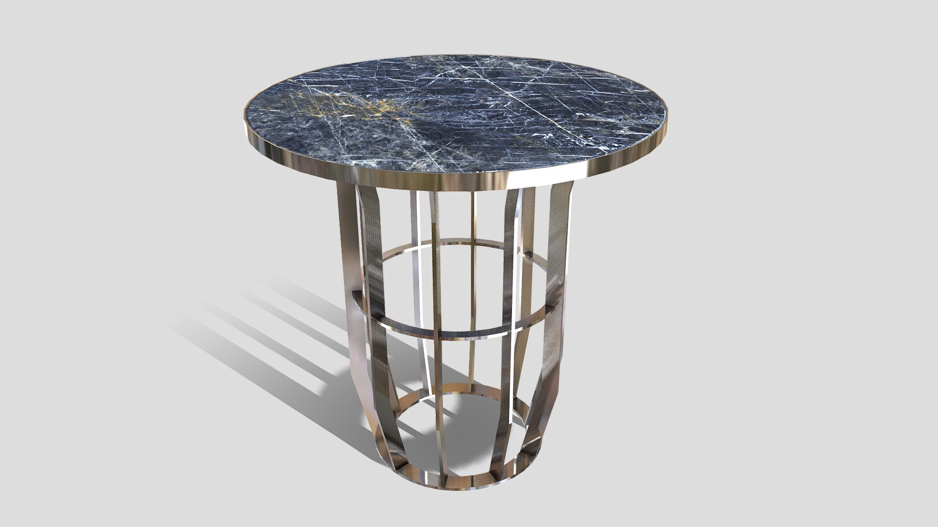 Round side coffee table marble top - Buy Royalty Free 3D model by ...