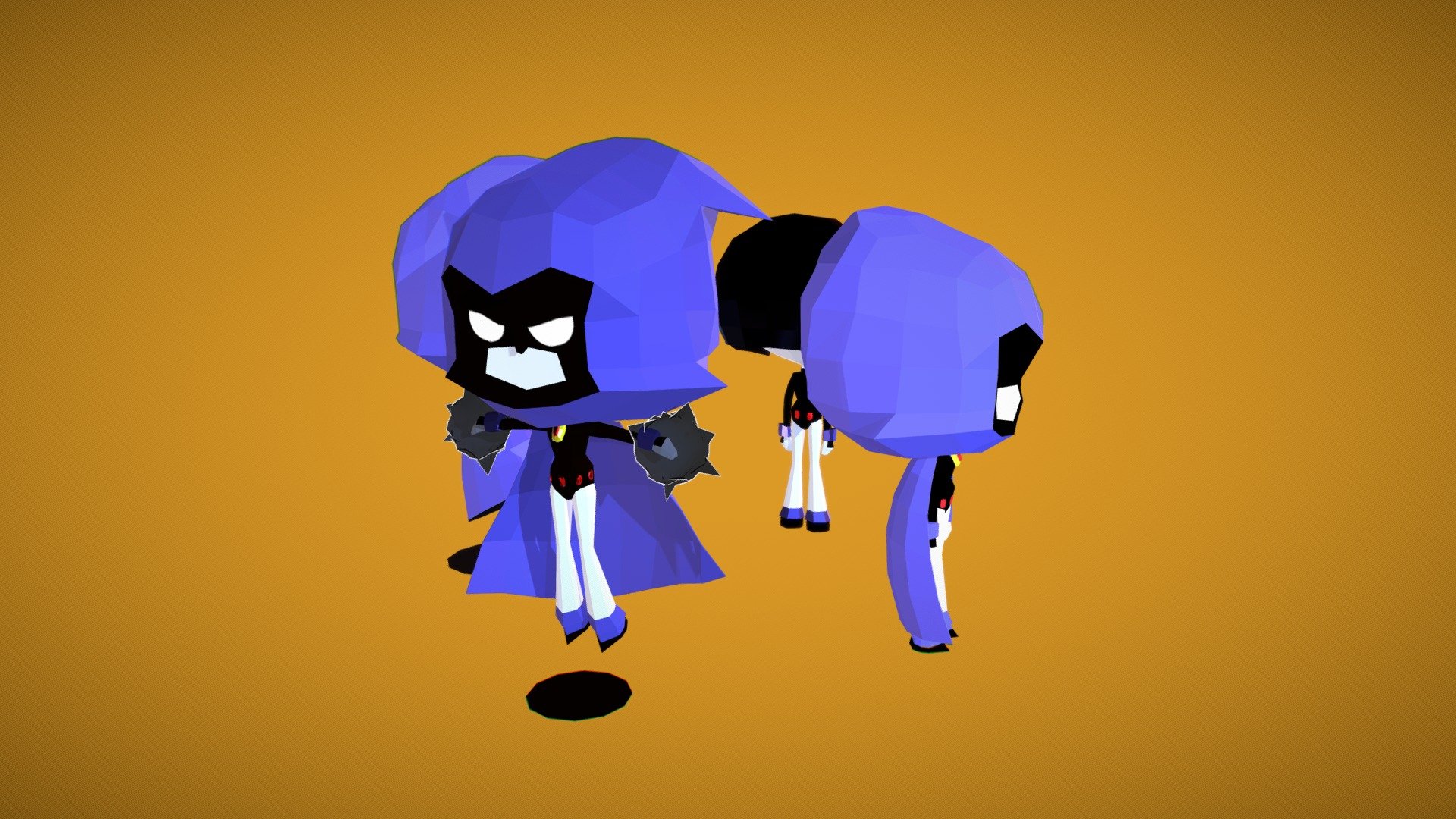 raven teen titans original Low-poly 3D Model