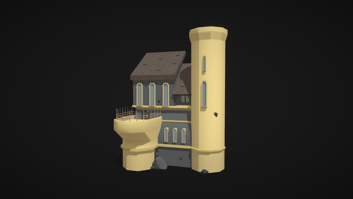 Low Poly House 3D Model