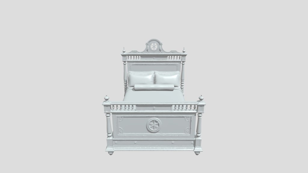 ornate wooden bed frame